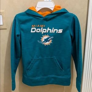 NFL Miami Dolphins Hooded Sweatshirt Boys Size 8